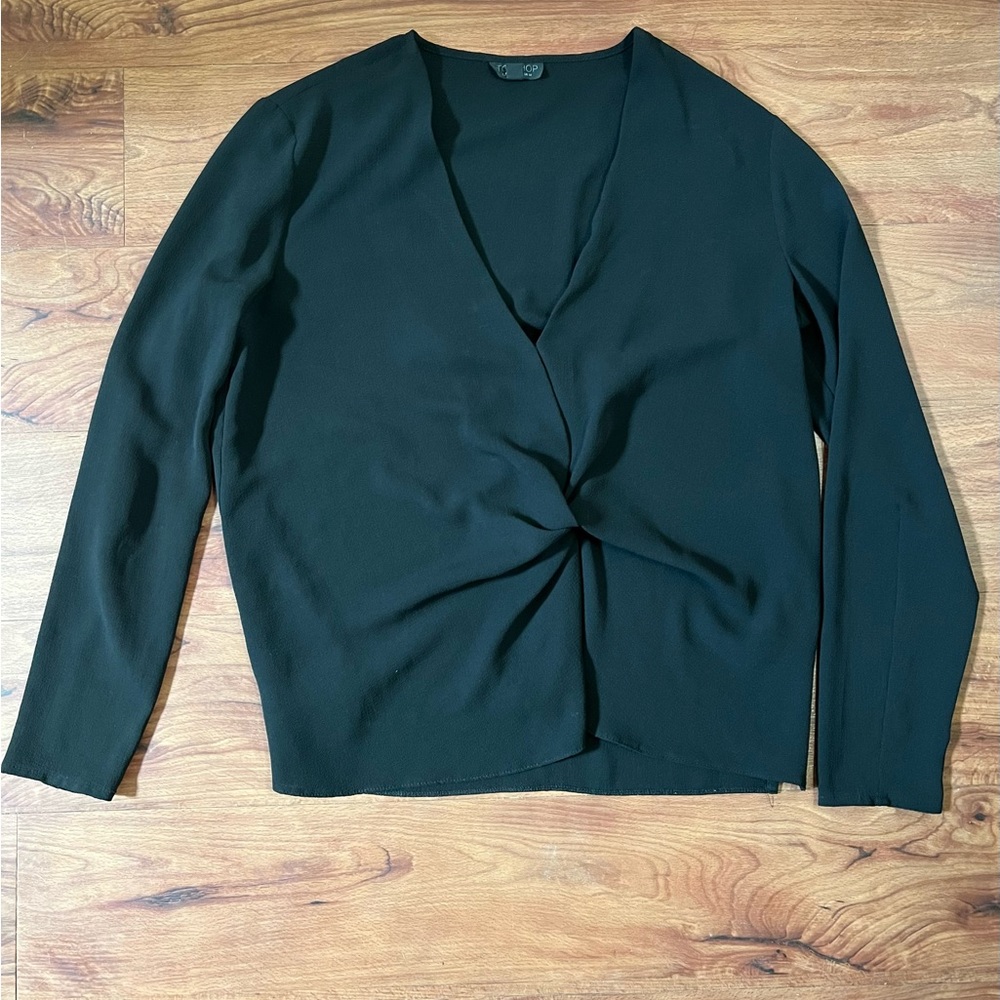 Zara Long Sleeve  V-Neck Top Size 10